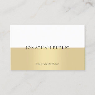 Carte De Visite Creative Gold White Modern Simple Professional