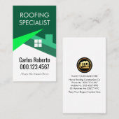 Carte De Visite Creative Green Energy Rooftop Builder (Devant / Derrière)
