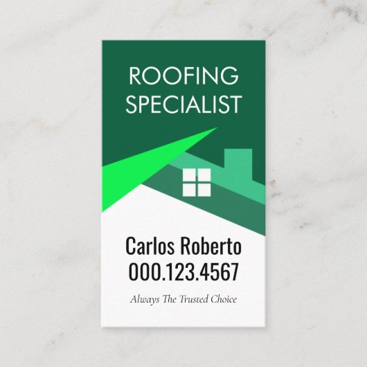 Carte De Visite Creative Green Energy Rooftop Builder (Devant)