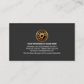 Carte De Visite Creative Grey Black Layers Entreprise (Dos)