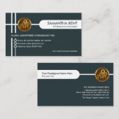 Carte De Visite Créative Grey Crisscross (Devant / Derrière)