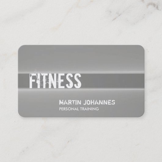 Carte De Visite Creative Grey Personal Trainer Sport (Devant)