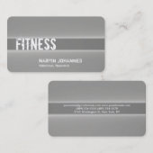 Carte De Visite Creative Grey Personal Trainer Sport (Devant / Derrière)