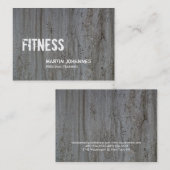 Carte De Visite Créative Grey Wall Personal Trainer (Devant / Derrière)