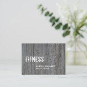 Carte De Visite Créative Grey Wall Personal Trainer (Debout devant)