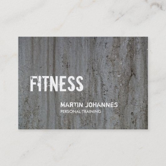 Carte De Visite Créative Grey Wall Personal Trainer (Devant)