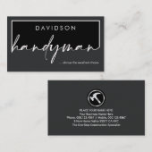 Carte De Visite Creative Handyman Signage Frame (Devant / Derrière)