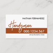 Carte De Visite Creative Handyman Signage Frame Building (Devant)