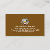 Carte De Visite Creative Handyman Signage On Gold Layer (Dos)