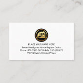 Carte De Visite Creative Handyman Tools Grey Layers (Dos)