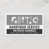 Carte De Visite Creative Handyman Tools Grey Layers (Devant)