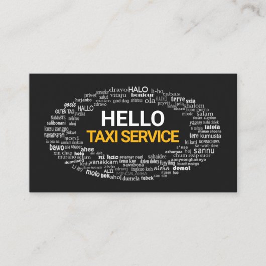 Carte De Visite Creative Hello Langue Bonjour Voeux privés Pilote  (Devant)