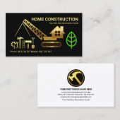 Carte De Visite Creative Home Crane Gold Handyman Outils (Devant / Derrière)