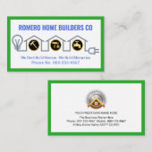 Carte De Visite Creative Home Handyman Tools Circuit Wiring (Devant / Derrière)