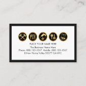 Carte De Visite Creative Home Handyman Tools Circuit Wiring (Dos)