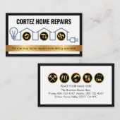 Carte De Visite Creative Home Handyman Tools Circuit Wiring (Devant / Derrière)