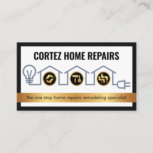 Carte De Visite Creative Home Handyman Tools Circuit Wiring (Devant)