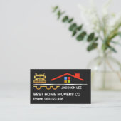 Carte De Visite Creative Home Moving Truck (Debout devant)