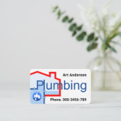 Carte De Visite Creative Home Plumbing Pipes Leaking Faucet (Debout devant)