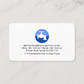 Carte De Visite Creative Home Plumbing Pipes Leaking Faucet (Dos)