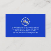 Carte De Visite Creative Home Plumbing Pipes System (Dos)