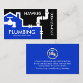 Carte De Visite Creative Home Plumbing Pipes System (Devant / Derrière)