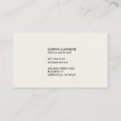 Carte De Visite Creative Honeycomb Gradient blanc ivoire (Dos)