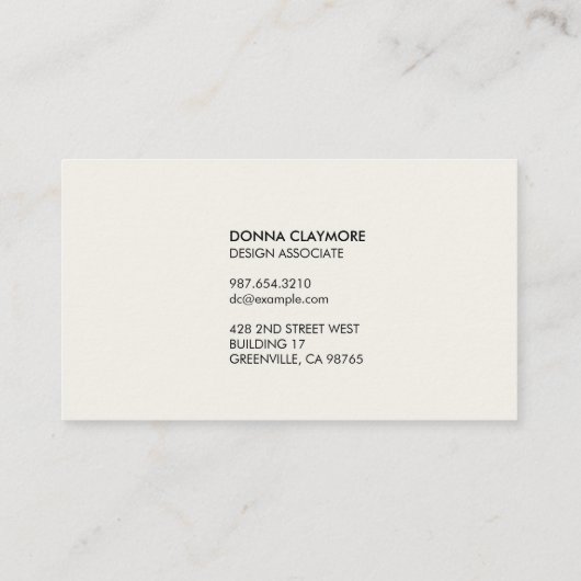 Carte De Visite Creative Honeycomb Gradient blanc ivoire (Dos)