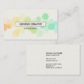 Carte De Visite Creative Honeycomb Gradient blanc ivoire (Devant / Derrière)
