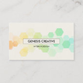 Carte De Visite Creative Honeycomb Gradient blanc ivoire (Devant)