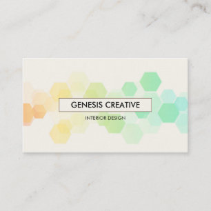 Carte De Visite Creative Honeypeb Gradient Ivory White