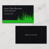Carte De Visite Creative Lawn Mowing Services Black (Devant / Derrière)
