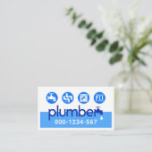 Carte De Visite Creative Leaking Plumber Faucet Plumbing (Debout devant)
