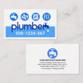 Carte De Visite Creative Leaking Plumber Faucet Plumbing (Devant / Derrière)