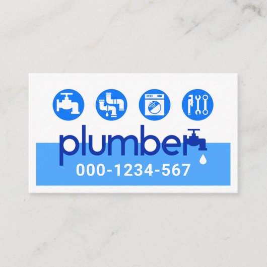 Carte De Visite Creative Leaking Plumber Faucet Plumbing (Devant)