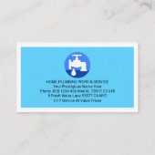 Carte De Visite Creative Leaking Plumber Faucet White Border  (Dos)