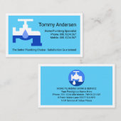 Carte De Visite Creative Leaking Plumber Faucet White Border  (Devant / Derrière)
