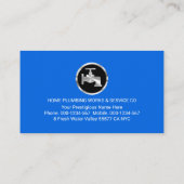 Carte De Visite Creative Leaking Plumber Pipe Plumbing Works (Dos)