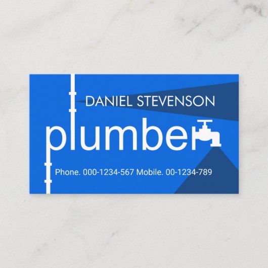 Carte De Visite Creative Leaking Plumber Pipe Plumbing Works (Devant)