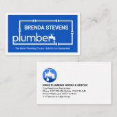 Carte De Visite Creative Leaking Plumber Pipe System  (Devant / Derrière)