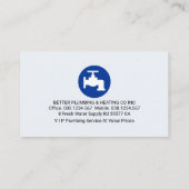 Carte De Visite Creative Leaking Plumbing Pipe Signage (Dos)