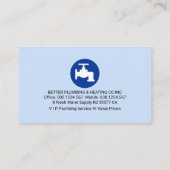 Carte De Visite Creative Leaking Space Plumbing Signage (Dos)