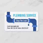 Carte De Visite Creative Leaking Water Pipes Plumber (Devant)