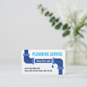 Carte De Visite Creative Leaking Water Pipes Plumber (Debout devant)