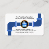 Carte De Visite Creative Leaking Water Pipes Plumber (Dos)