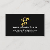 Carte De Visite Creative Lightbulb Accueil Foudre (Dos)