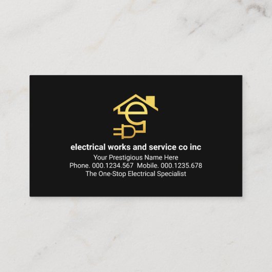 Carte De Visite Creative Lightbulb Home Lightning Strike (Dos)