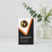 Carte De Visite Creative Manpower Consultant Orange V (Debout devant)