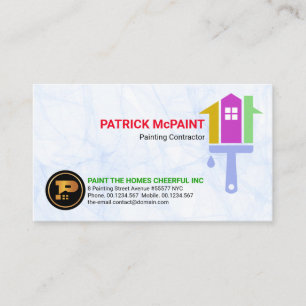 Carte De Visite Creative Misty Waves Accueil Service de Peinture