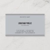 Carte De Visite Creative Modern Grey Élégant Simple Modèle Cool (Dos)